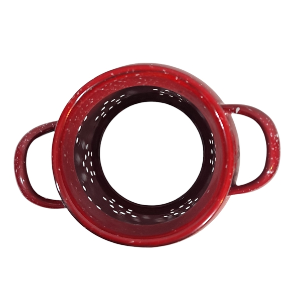 Red Speckled Metal Candle Flame Topper With Handles Camping Outdoor - Picture 5 of 12